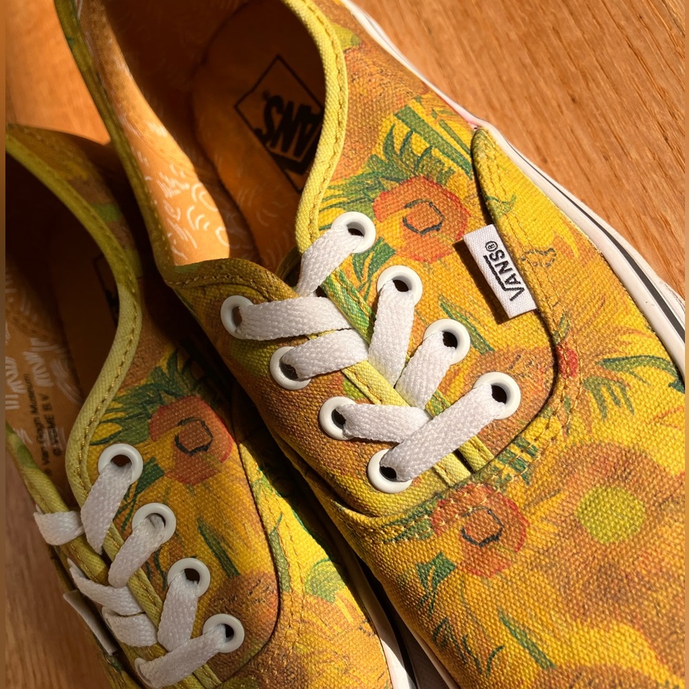 Vans x VincenVan Gogh Museum Sunflowers Sneakers Size 7 Women’s Limited Edition
